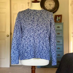 LL Bean Cotton Ragg Sweater, Marled Bright Navy